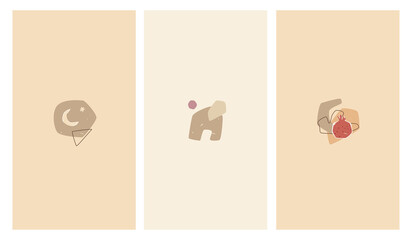 Abstract Highlight Covers Set