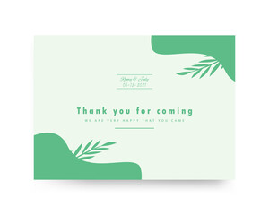 wedding thanks card templates. simple and elegant. vector