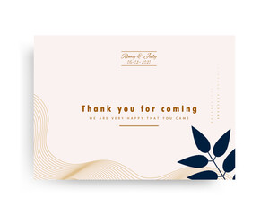 wedding thanks card templates. simple and elegant. vector
