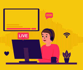 School Live Streaming in flat