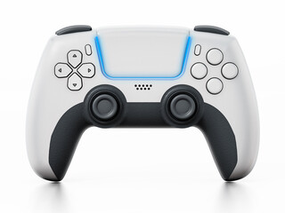 Generic next gen video game controller. 3D illustration © Destina