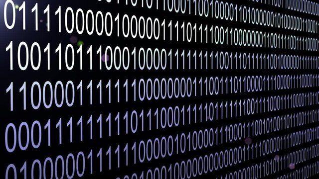 random changing binary numbers full screen background