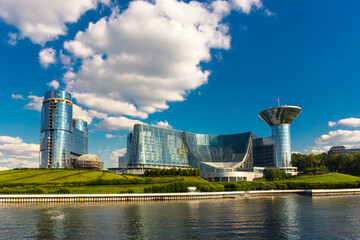 Modern cityscape with government building of Moscow Region
