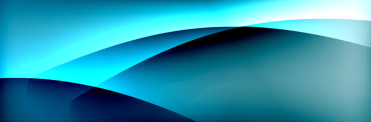 Fluid gradient neon color waves, vector abstract background