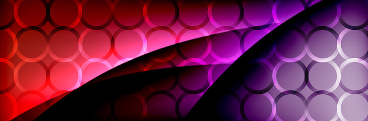 Fluid gradient neon color waves, vector abstract background