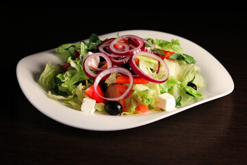 salad with cheese and olives