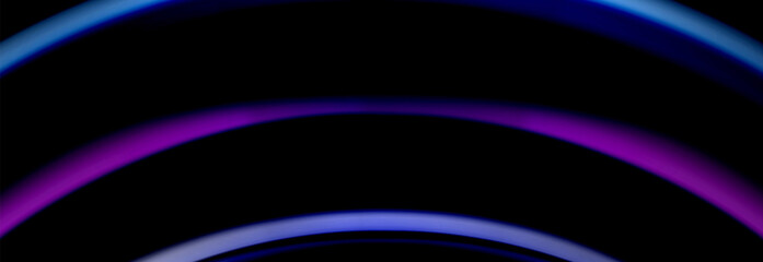 Dynamic motion abstract background. Color blurred stripes on black. Wave liquid lines poster. Vector illustration