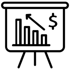 Accounting Auditor, Finance Line Vector Icons