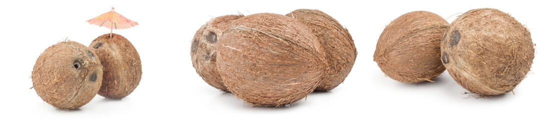 Collection of coconut on a background