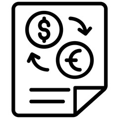 Accounting Auditor, Finance Line Vector Icons