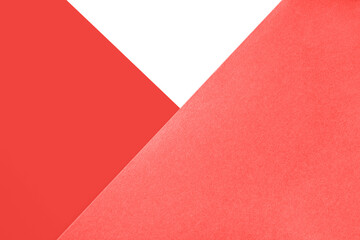 Abstract geometric paper background in red color.