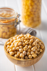 Healthy cooked chickpeas. Tasty superfood.