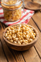 Healthy cooked chickpeas. Tasty superfood.