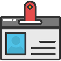 Obraz premium ID Card Vector Icon 