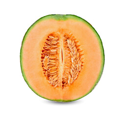 cantaloupe melon isolated on white background