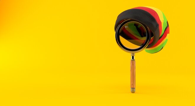 Magnifying Glass With Rasta Hat