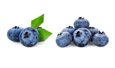 Blueberries isolated on white background