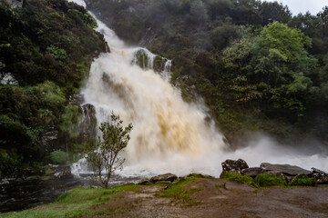 Fototapeta na wymiar Assaranca Waterfall by Ardara in County Donegal - Ireland