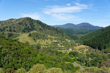 View from the Centre of New Zealand in the town of Nelson, South Island, New Zealand
