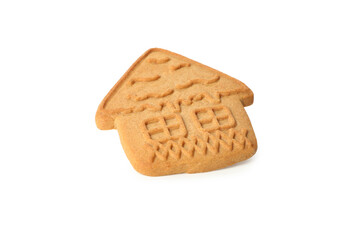 Tasty Christmas cookie isolated on white background