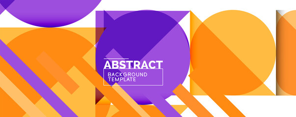 Clean minimal geometric abstract background with triangles and circles. Vector illustration for covers, banners, flyers and posters and other designs