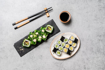 sushi set on the table