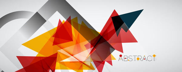 Geometric abstract background. Color triangle shapes. Vector illustration for covers, banners, flyers and posters and other designs