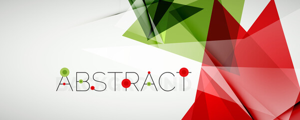 Fototapeta premium Geometric abstract background. Color triangle shapes. Vector illustration for covers, banners, flyers and posters and other designs