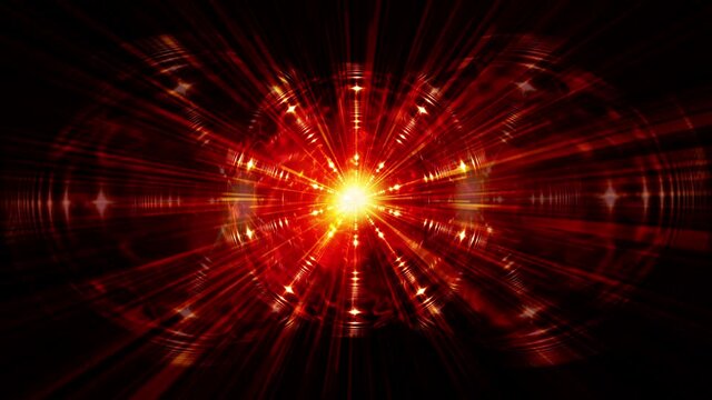 Technological Shiny Swirl Light Wave Sparks Hyperspace Tunnel. 4K Seamless Loop Creative Motion Background. Motion illuminate graphics technology concept. Looped 3D Futuristic Animation Video Clip. 
