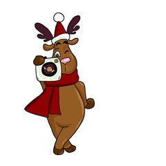 Funny funny deer.Vector children's design