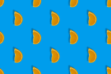 Mandarin seamless pattern. Background on the theme of fruits.