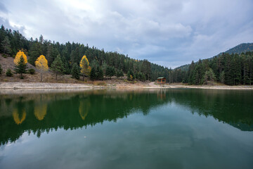 Fototapeta premium View of small Akgöl Lake in Sinop Ayancık. Turkey