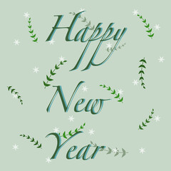 Illustrator vector of happy new year celebration, happy new year text