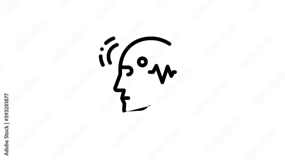 Poster artificial intelligence icon animation artificial intelligence details binary code, robot, light bul