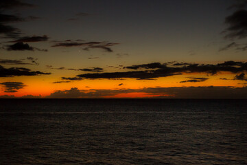 Fototapeta na wymiar Sunset at Kaanapali Beach on Maui, Hawaii, USA.