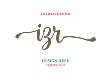 IZR lettering logo is simple, easy to understand and authoritative