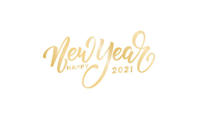 New Year 2021. Lettering calligraphy for New Year 2021 celebration