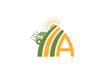  Simple Letter A Agriculture Logo Design.