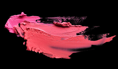 Different colors lipstick smears over black background