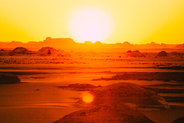 Naklejka premium sunset on the beach