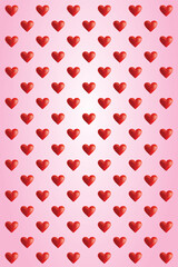 ハートが並んだかわいい愛のイラストイメージ Juxtaposed hearts. Illustration of love image cards