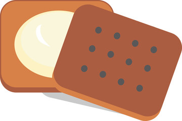 illustration of a piece of cookies