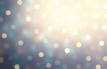 Xmas bokeh pattern on halftone blue grey yellow soft background. Magic of winter holidays. 