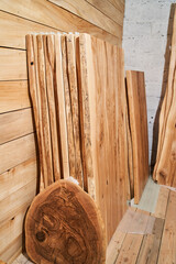 Furniture countertops. Factory for the manufacture of wooden furniture. High quality photo