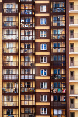 Typical apartment buildings in urban area.