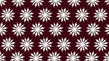seamless pattern with snowflakes, dark red