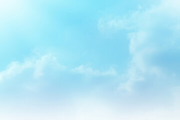 Blue Sky with white cloud and clear abstract. Beautiful air sunlight with clound scape colorful. Blackdrop for wallpaper backdrop background.
