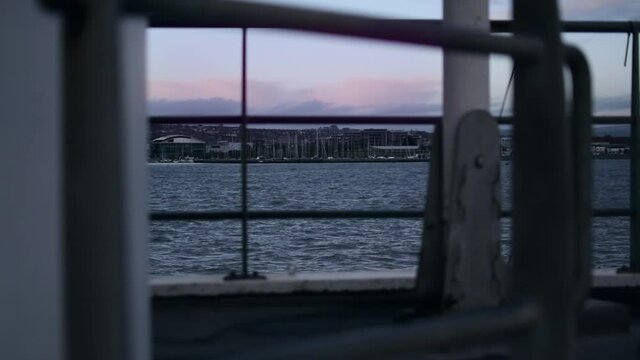 Harbour views shot through the railings