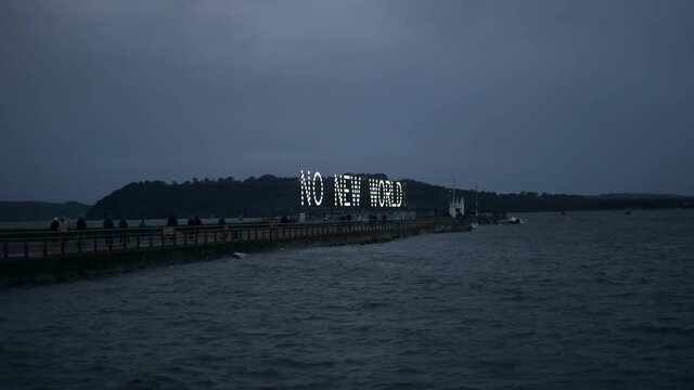 "NO NEW WORLDS" art structure medium shot 