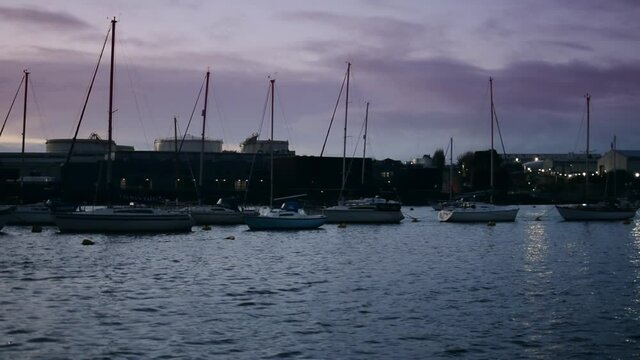 The last of the light above the boats
